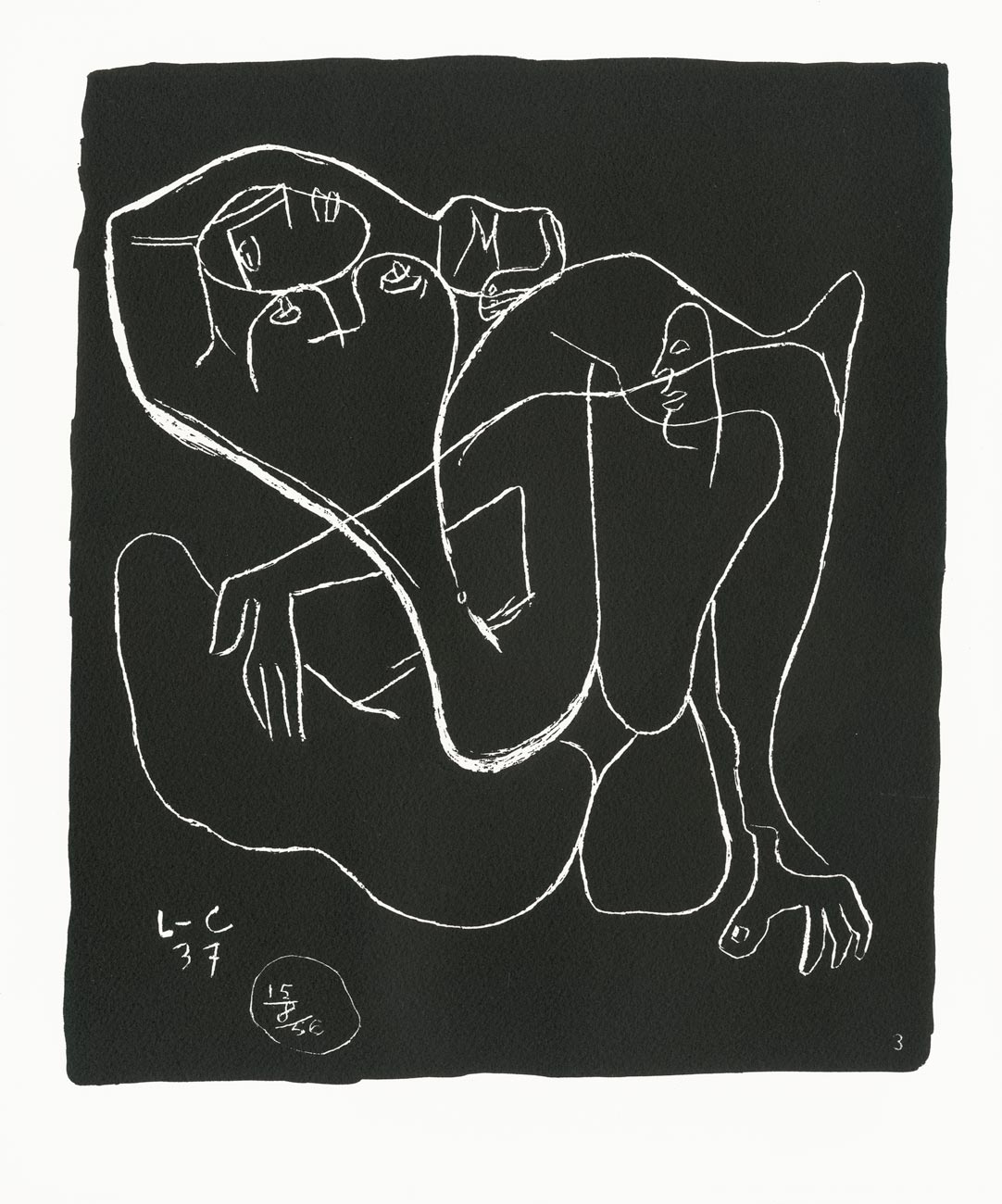  Le Corbusier, Lithographie, -Entre-deux (pl.03)-, 1964