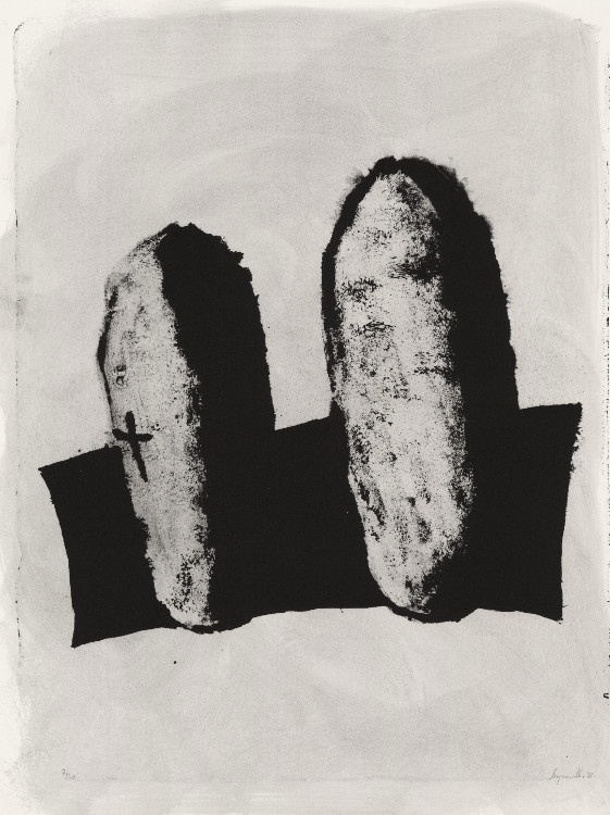 Loïc Le Groumellec, Lithographie, -Megalithe-, 1988