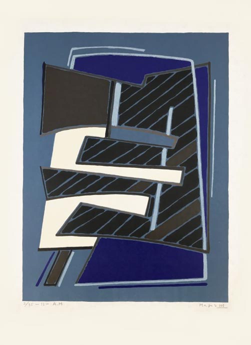 Alberto Magnelli, Lithographie, -Composition-
