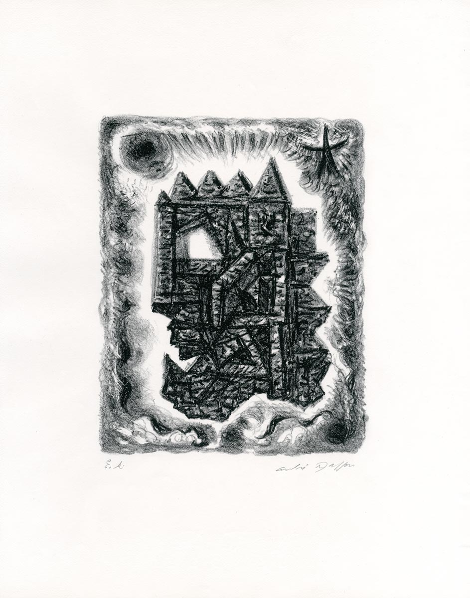 André Masson, Lithographie, -Ruine-, 1945