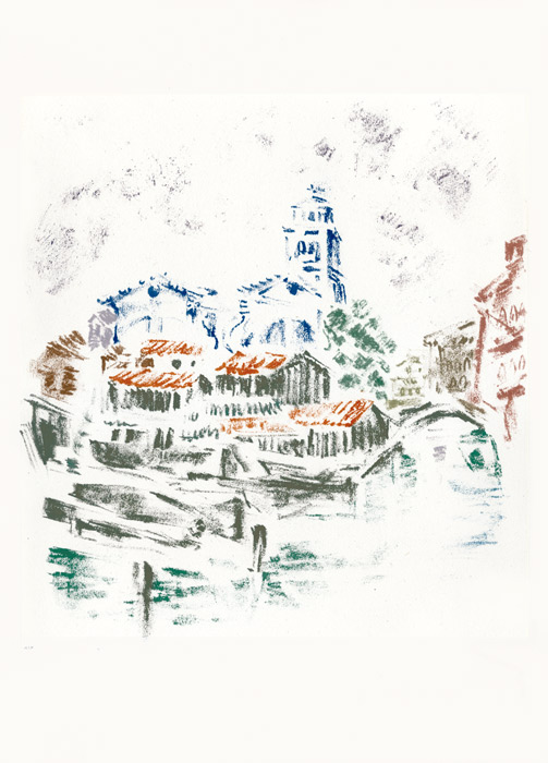 André Masson, Lithographie, -San Trovaso, (Voyage à Venise)-, 1952