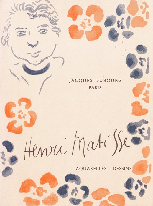 Henri-Matisse-Catalogue-Offset-Henri-Matisse,-Aquarelles-Dessins-Jacques-Dubourg,-Paris-1962