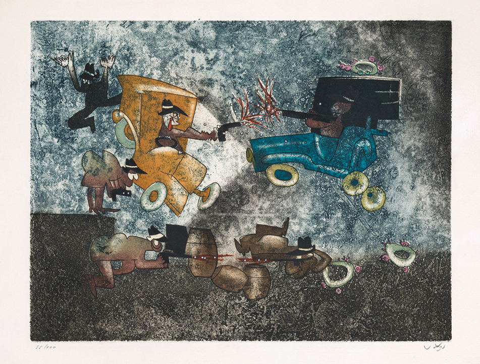 Roberto Sebastian Matta, Eau-forte, -Al Capone-, 1974