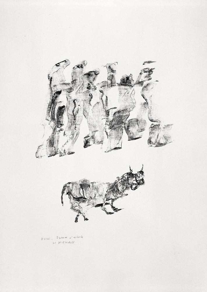 Henri Michaux, Lithographie, -sans titre -, 1967
