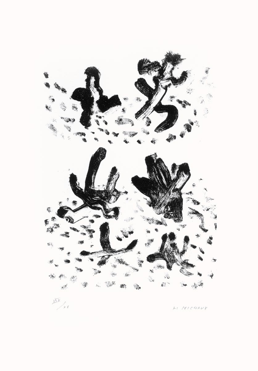 Henri Michaux, Lithographie, 1974