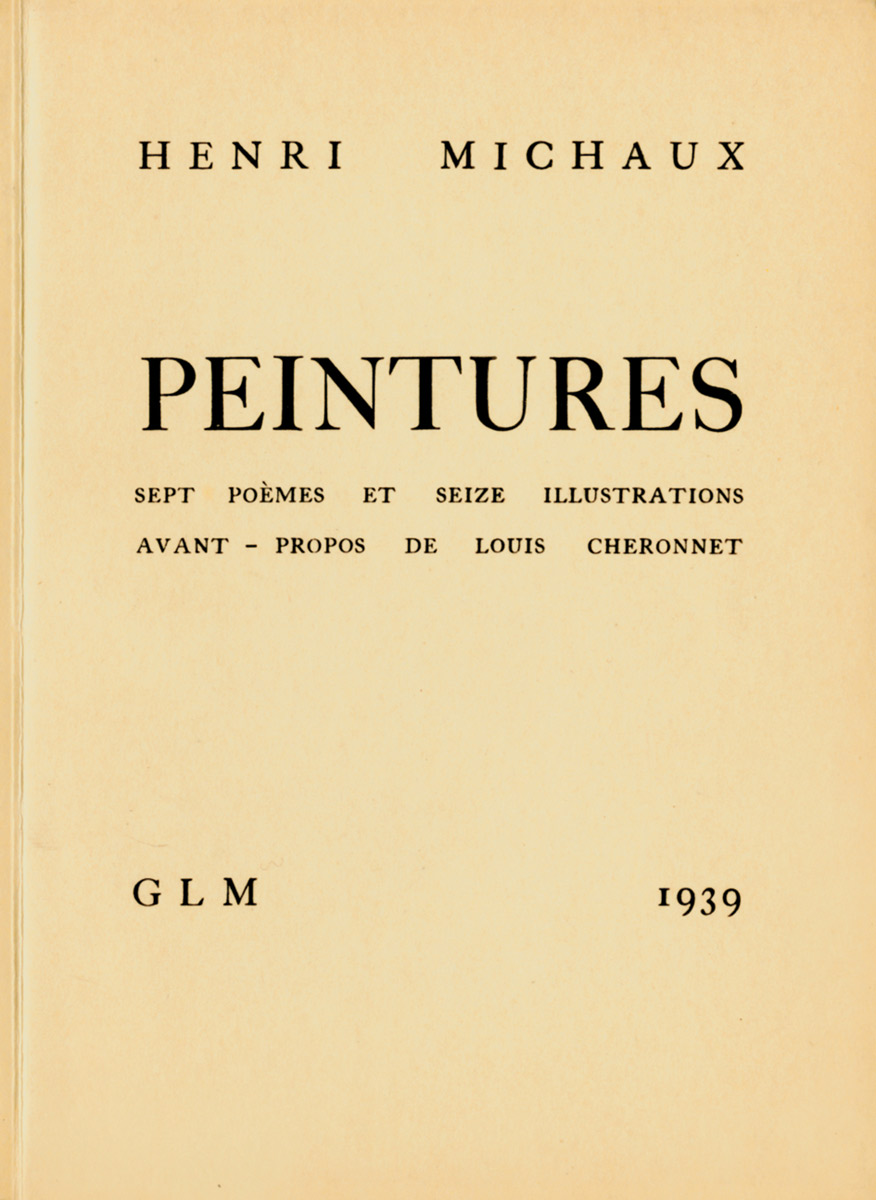 Henri-Michaux-Livre-choisir-Peintures-G.L.M.,-Paris-1939