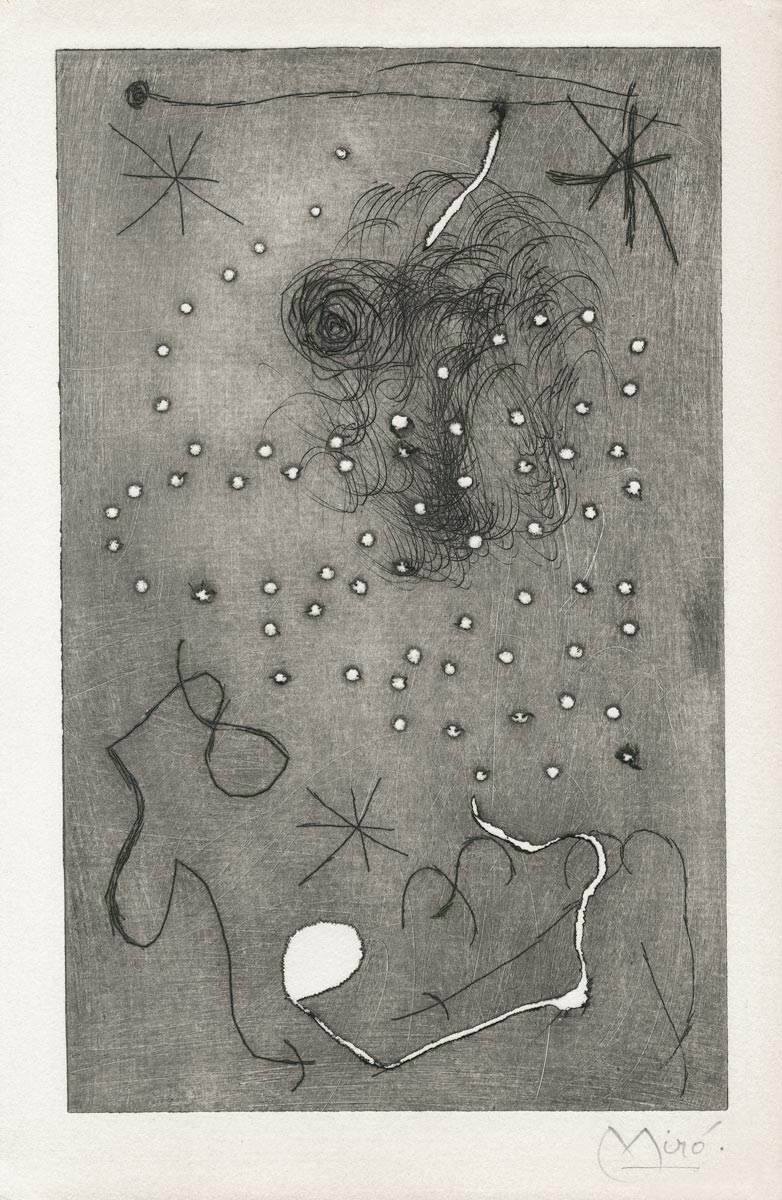 Joan Miró, Eau-forte, -Gravure pour PAB-, 1964