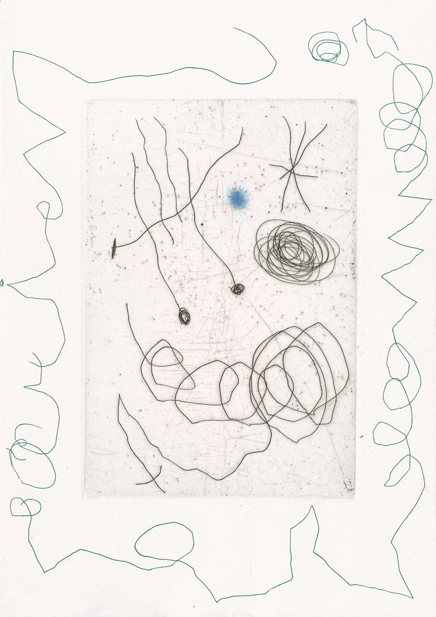 Joan Miró, Eau-forte, -La Chouette et l-escargot-, 1963