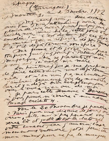 Joan Miró, Lettre, 1932