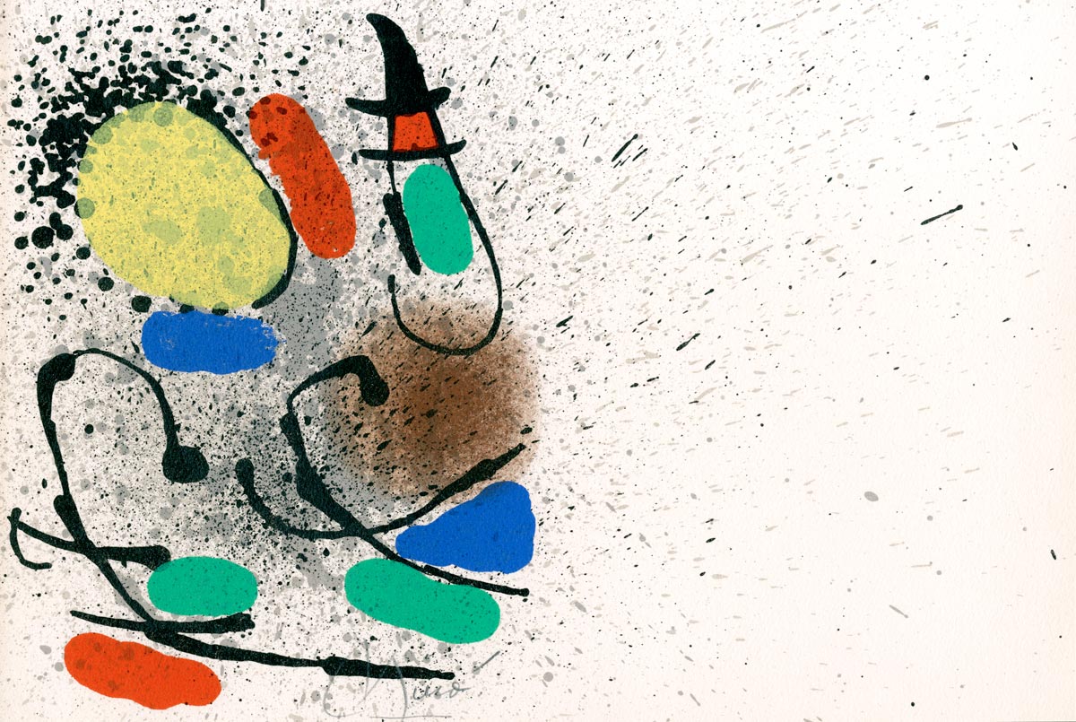 Joan Miró, Lithographie, -Errantes graminées-, 1971