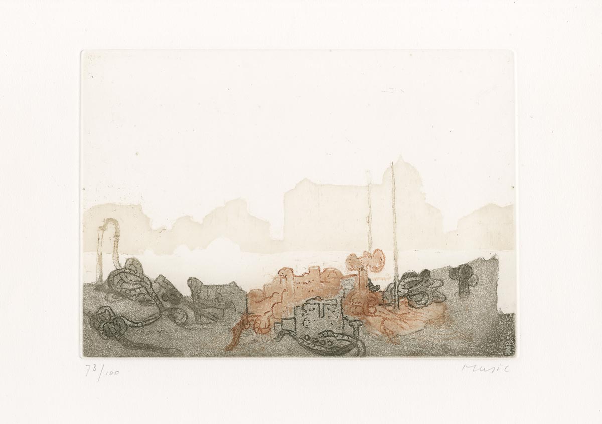 Zoran Music, Eau-forte, -Canale della Giudecca-, 1981