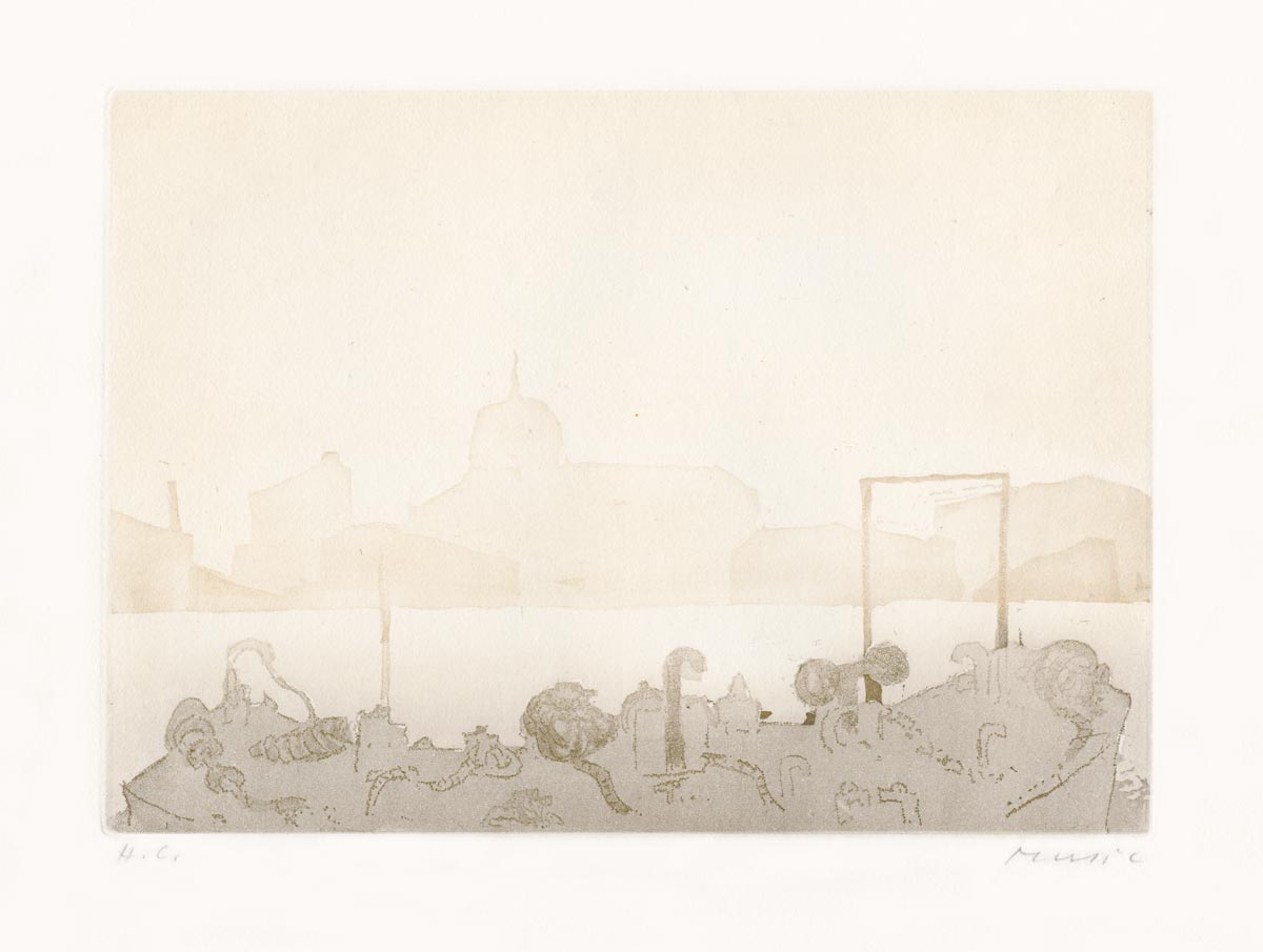 Zoran Music, Eau-forte, -Canale della Giudecca-, 1981
