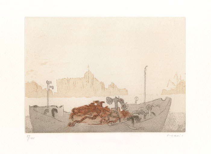 Zoran Music, Eau-forte, -Canale della Giudecca-, 1981