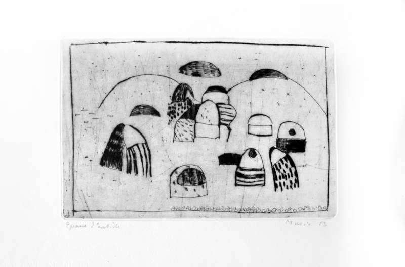 Zoran Music, Eau-forte, -Motif dalmate-, 1953