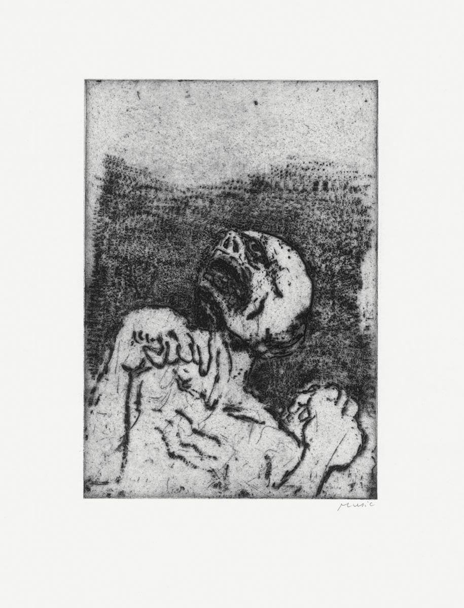 Zoran Music, Eau-forte, -Nous ne sommes pas les derniers (Planche B)-, 1970