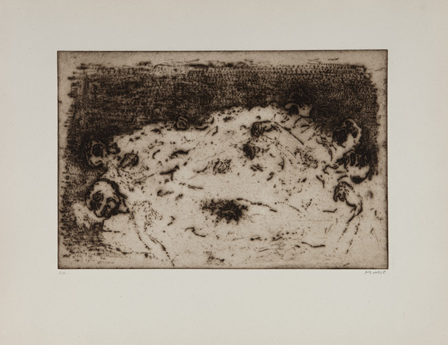 Zoran Music, Eau-forte, -Nous ne sommes pas les derniers (Planche G)-, 1970-1985