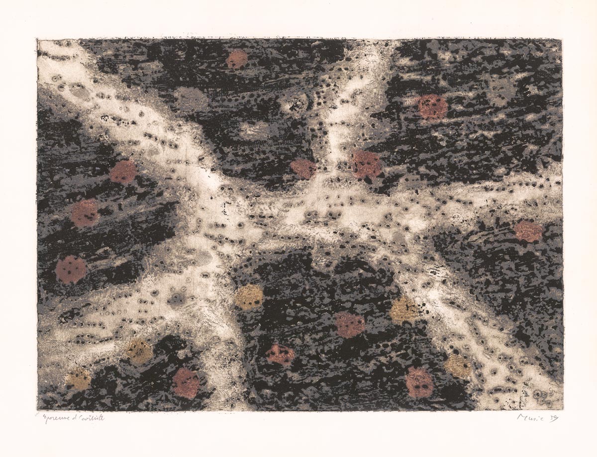Zoran Music, Eau-forte, -Terre d-Istrie (2e état)-, 1959