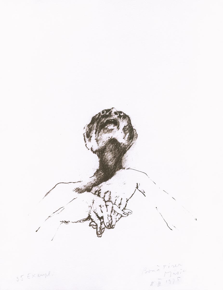 Zoran Music, Lithographie, -Nous ne sommes pas les derniers-, 1975