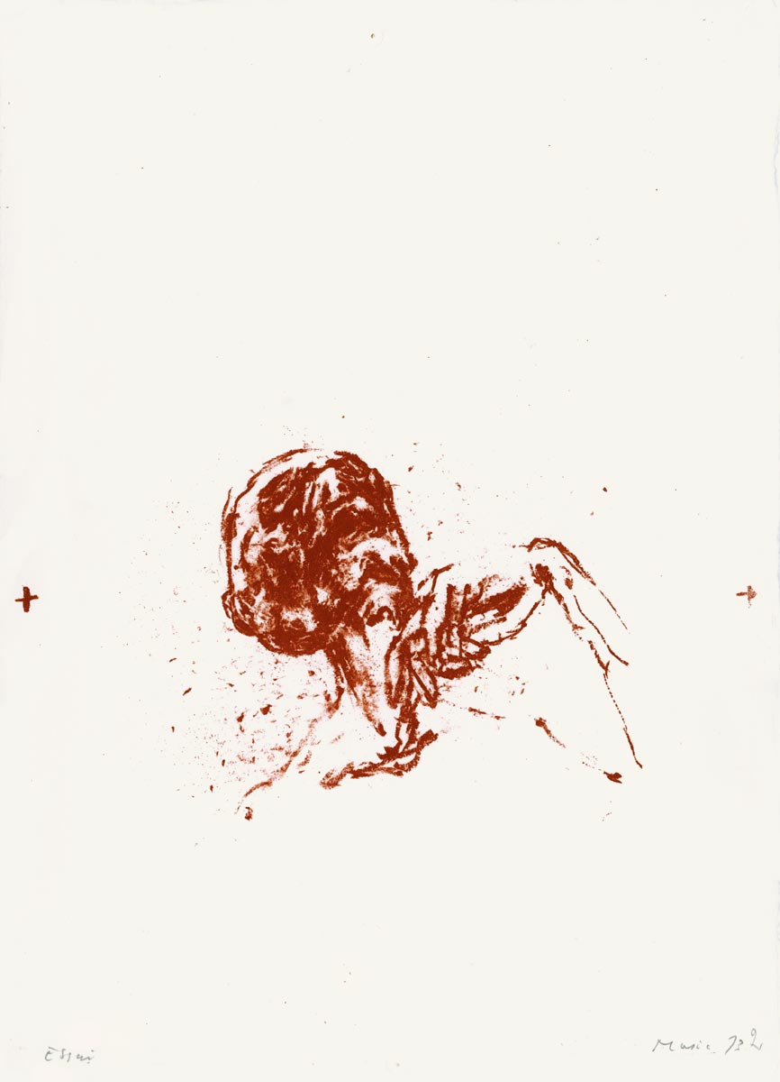 Zoran Music, Lithographie, -Nous ne sommes pas les derniers-, 1973