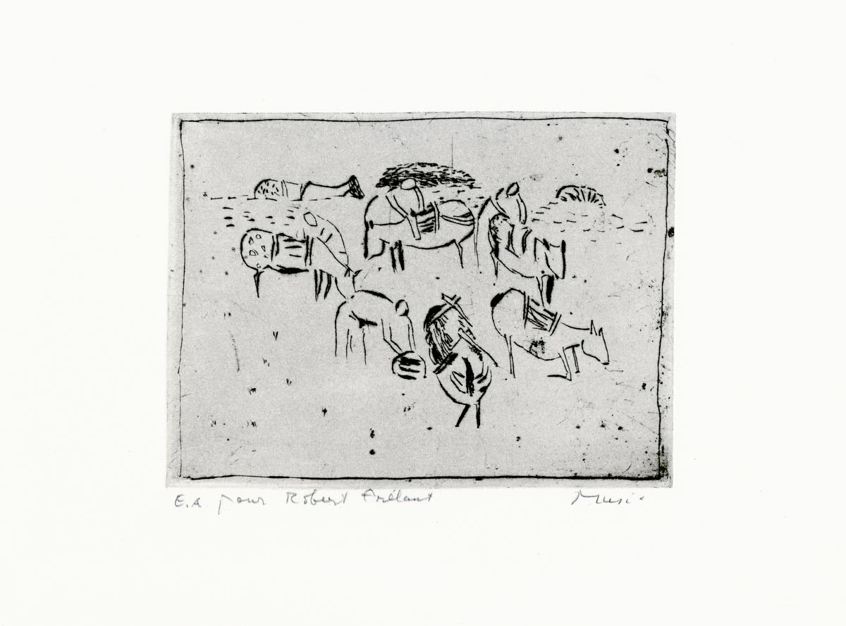 Zoran-Music-Estampe-Pointe-sèche-09.-Cavallini-Atelier-Lacoutière,-Paris-1949