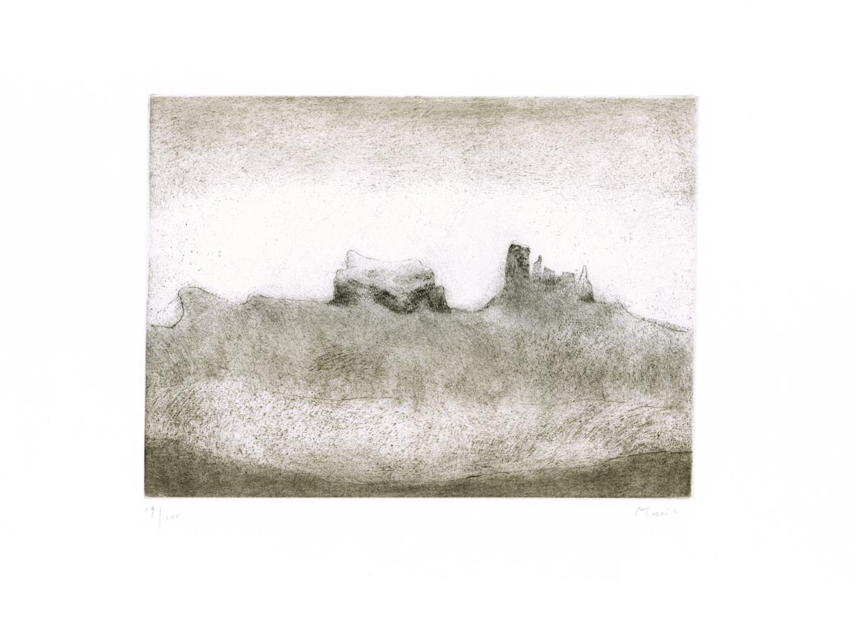 Zoran Music, Pointe-sèche, -Dolomites, Cinque Torri-, 1975