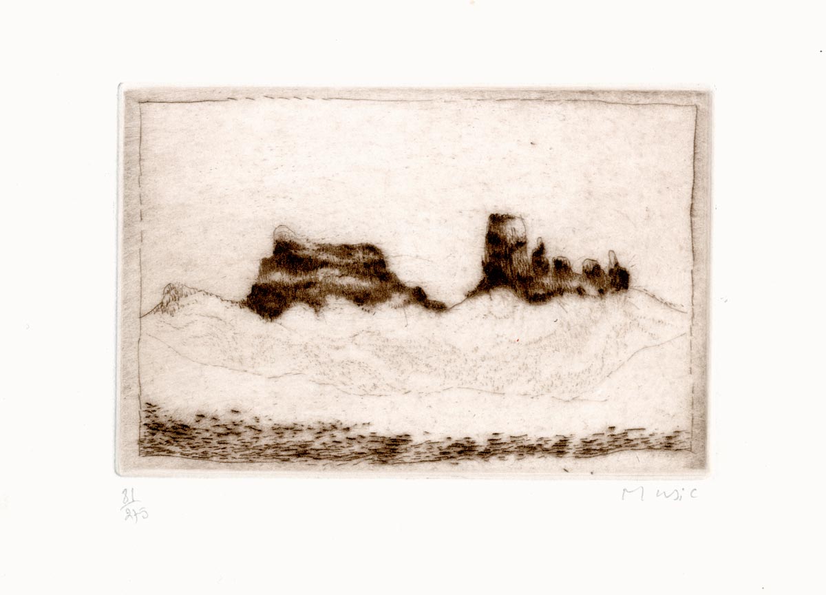 Zoran Music, Pointe-sèche, -Dolomites-, 1977