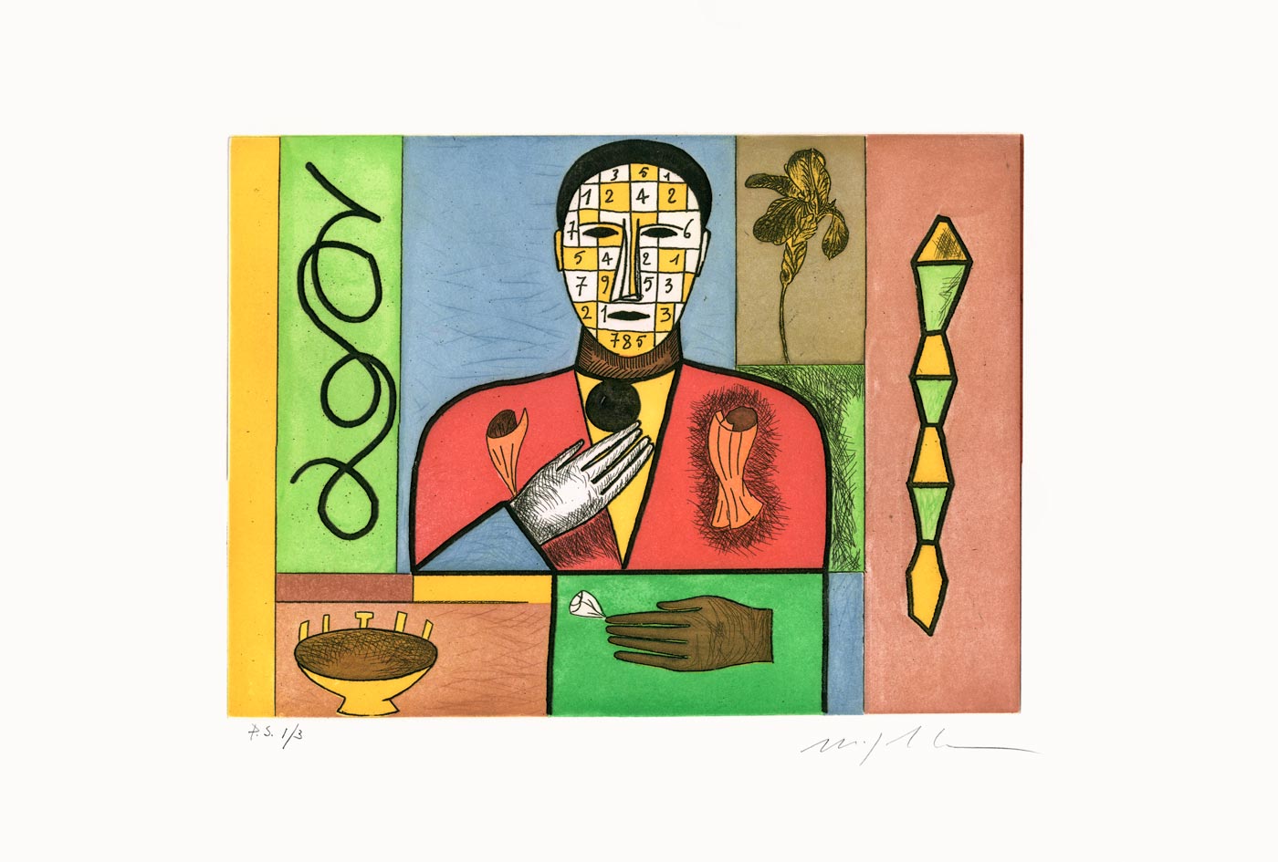 Mimmo-Paladino-Estampe-Eau-forte-Matematico-2-Art-of-this-century,-New-York/Paris-2001