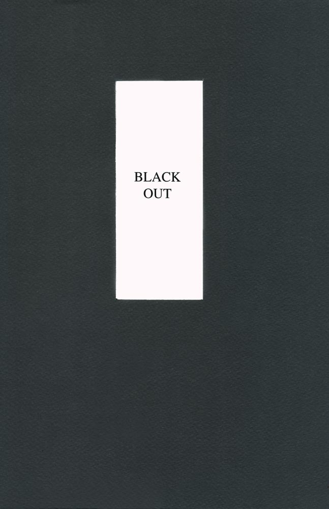 Giulio Paolini, Livre, -Black out-, 1996