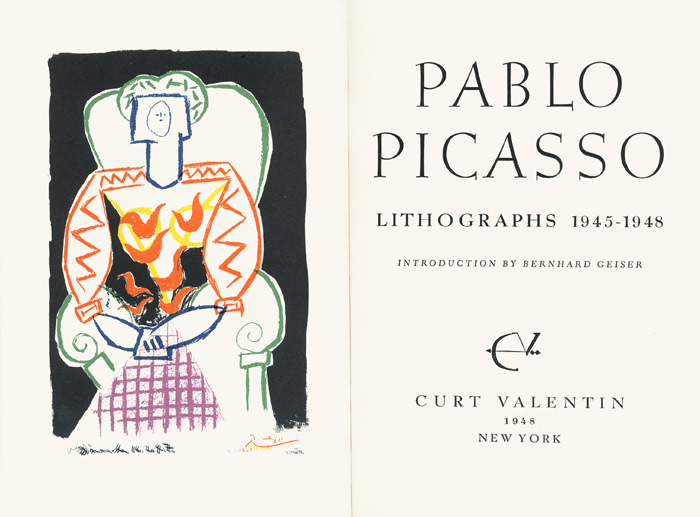 Pablo-Picasso-Catalogue-choisir-Pablo-Picasso---Lithographs-1945---1948-Curt-Valentin,-New-York-1948