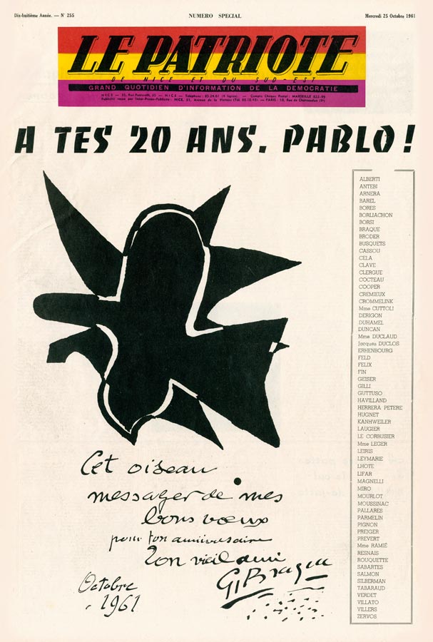 Pablo-Picasso-Autre-choisir-Le Patriote-Le Patriote, Nice-1961