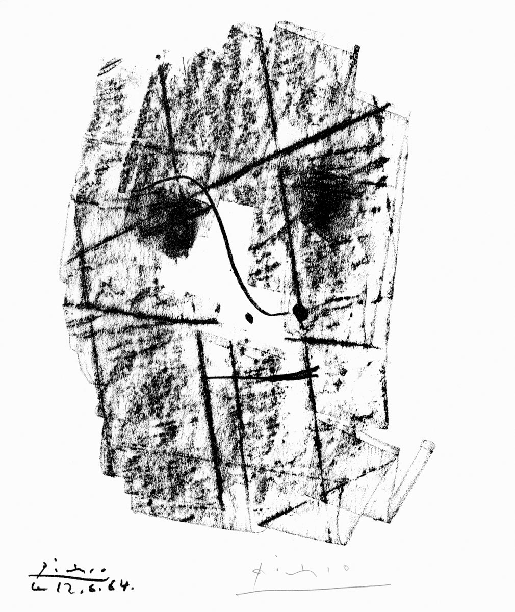 Pablo Picasso, Lithographie, -Pour Kahnweiler-, 1964
