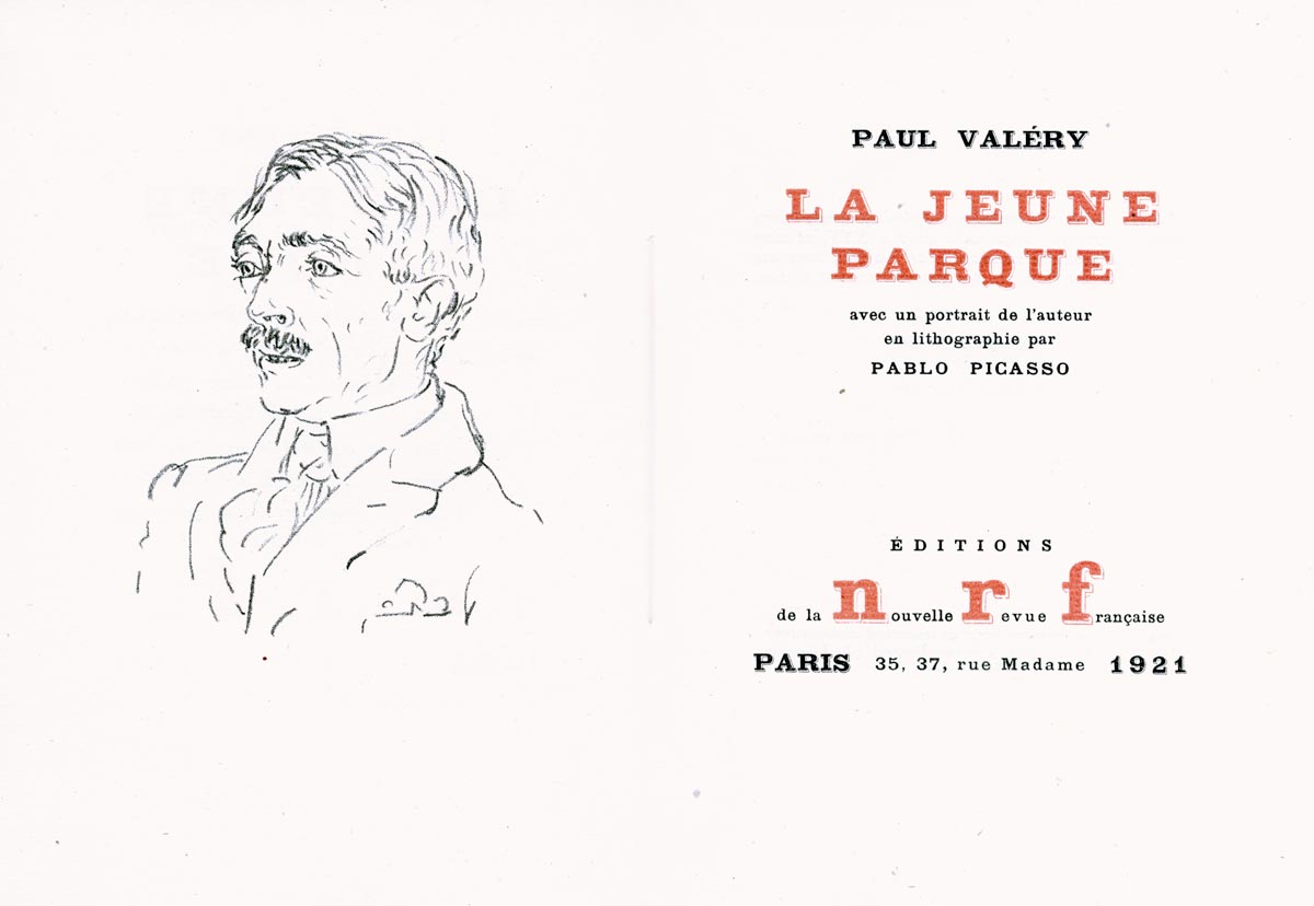 Pablo Picasso, Livre, -La Jeune Parque-, 1921