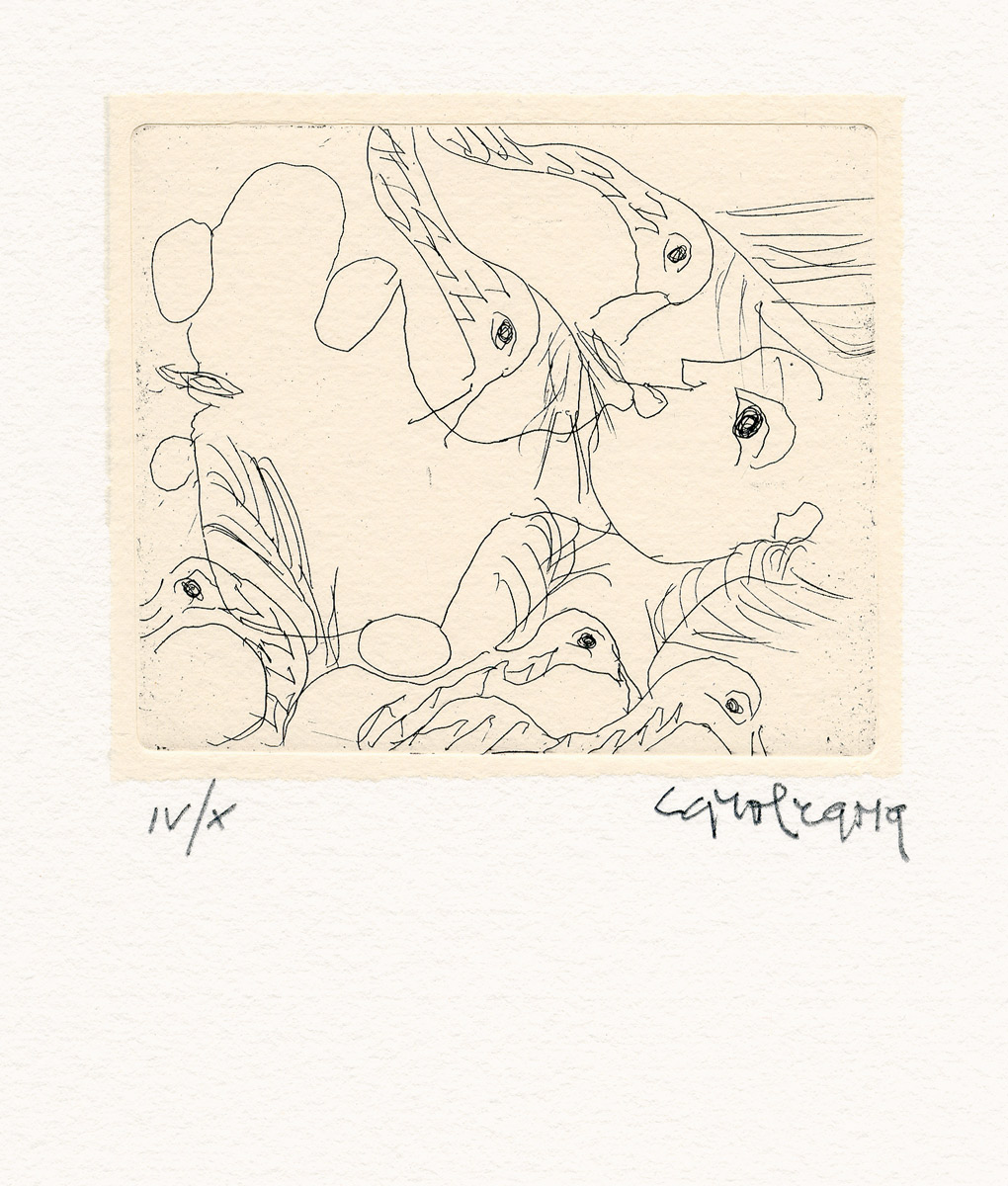 Carol Rama, Eau-forte, -Appassionata-, 1998