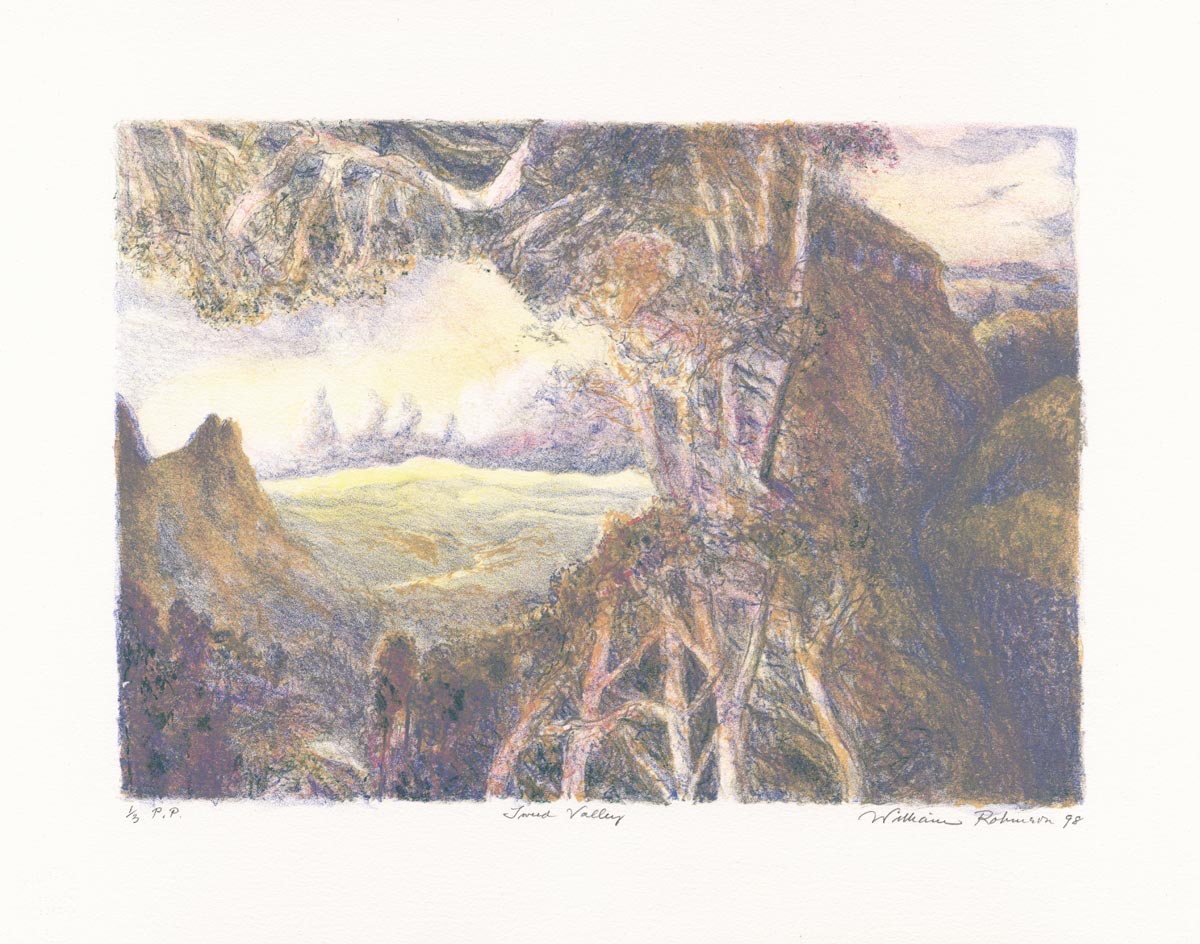 William Robinson, Lithographie, -Tweed Valley-, 1998