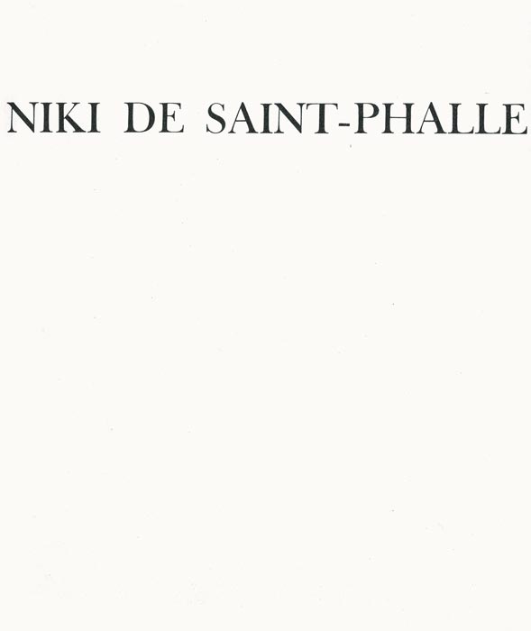 Niki Saint-Phalle (de), Catalogue, 1966