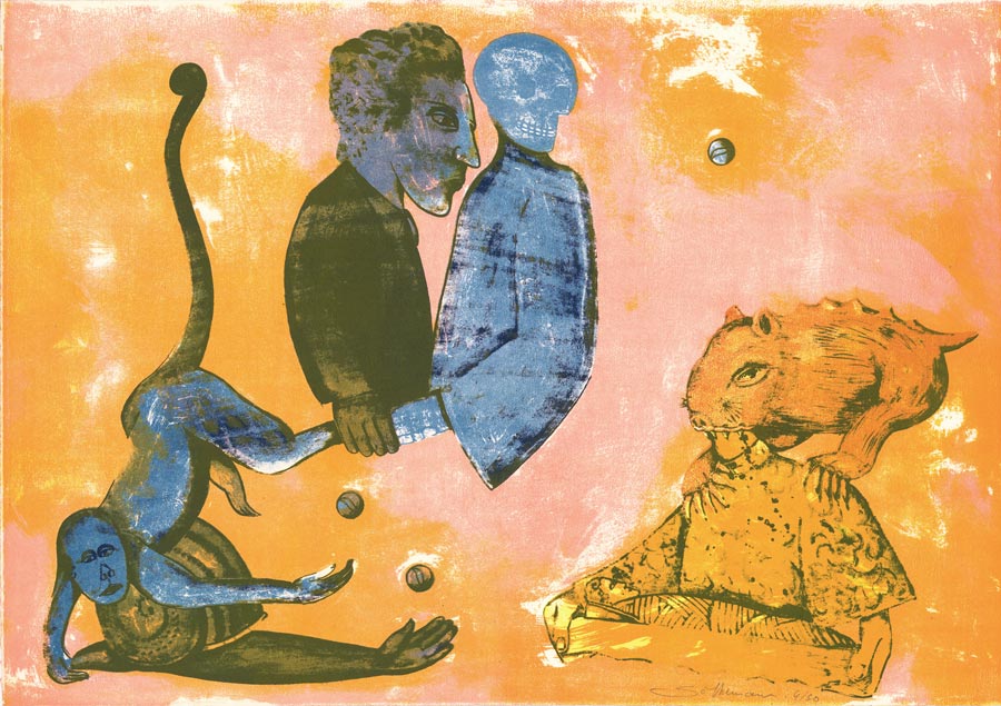 Jean-Claude Silbermann, Lithographie, -Sans titre-, 1980