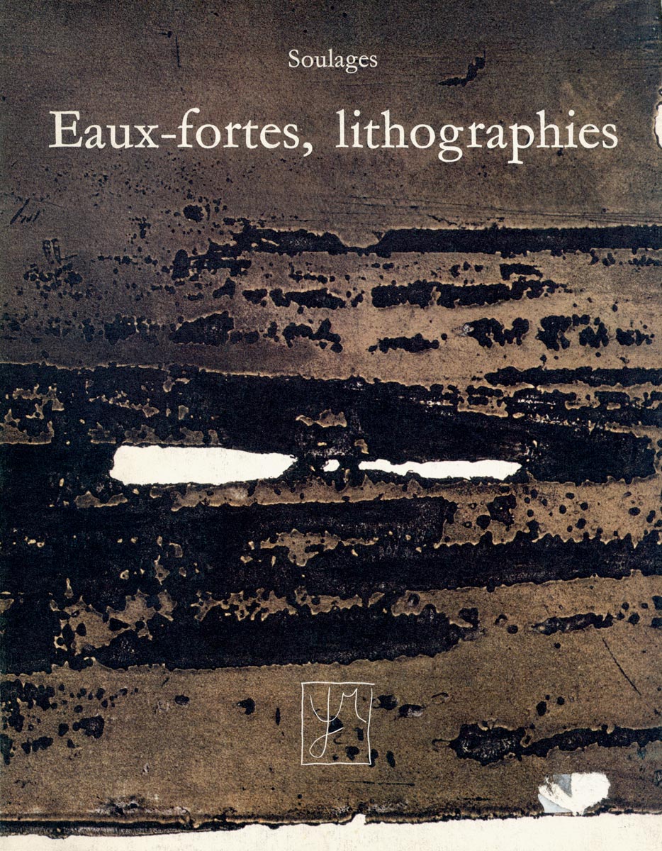 Pierre-Soulages-Catalogue-Offset-Eaux-fortes,-lithographies-Yves-Rivière,-Paris-1974