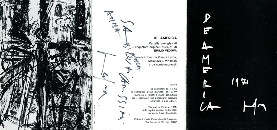 Emilio Vedova, Catalogue, 1971