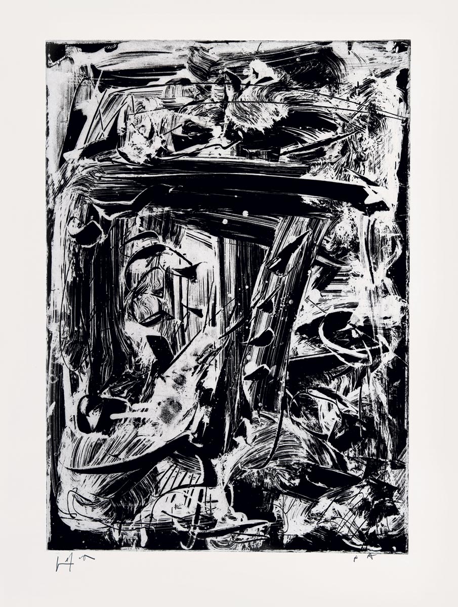 Emilio Vedova, Lithographie, -De America-, 1975