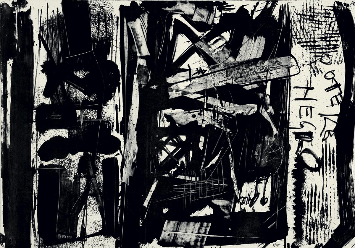 Emilio Vedova, Lithographie, -Potere Negro (Presenze)-, 1969