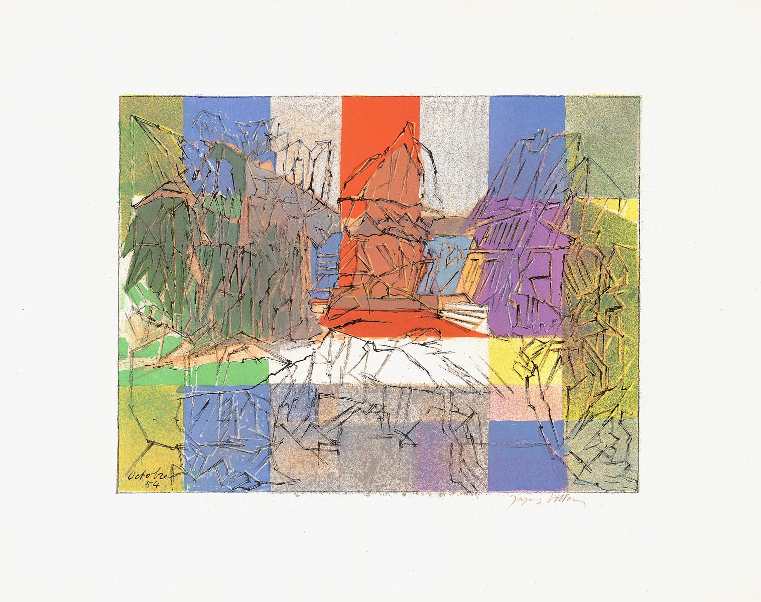 Jacques Villon, Lithographie, -Le Pigeonnier normand-