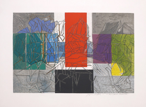 Jacques Villon, Lithographie, -Le Pigeonnier normand-, 1962