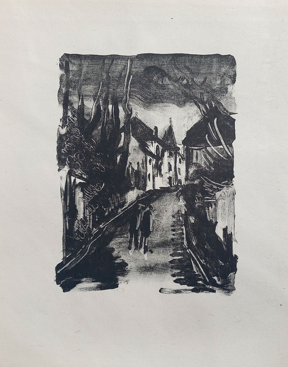 Maurice de Vlaminck, Lithographie, -Les hommes abandonnés-, 1927