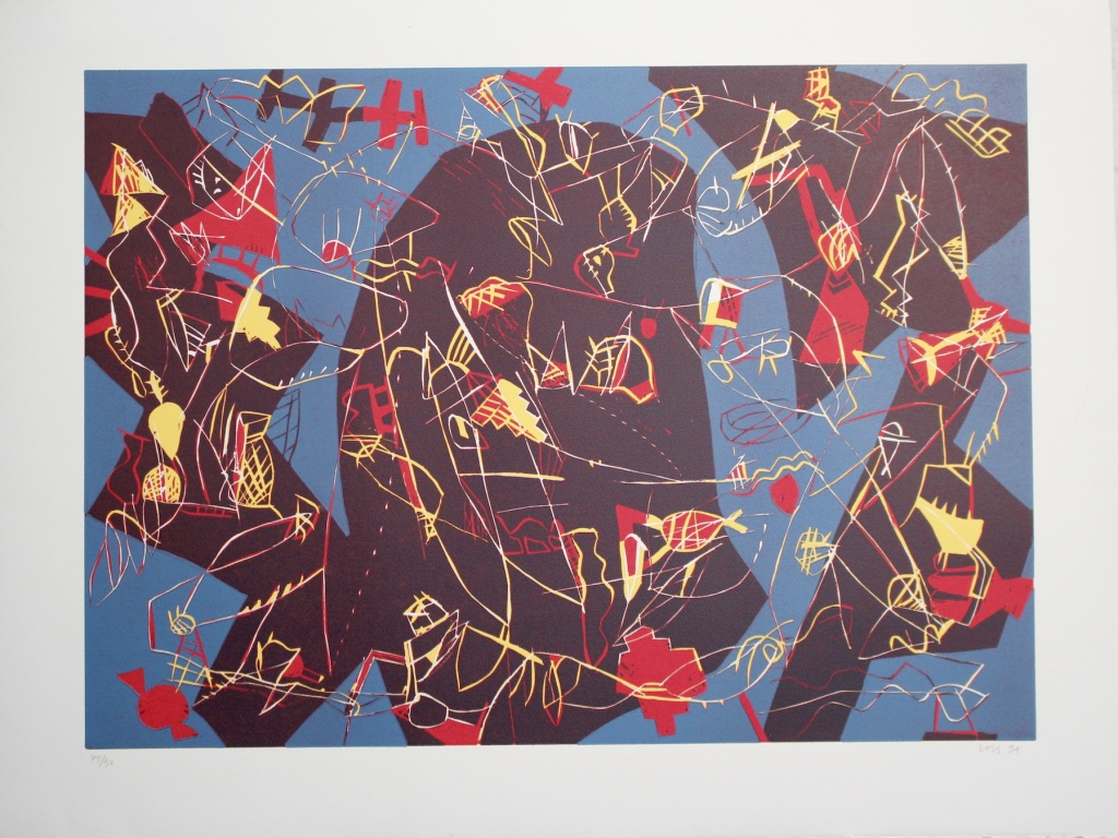 Jan Voss, Linogravure, -Lucioles-, 1991